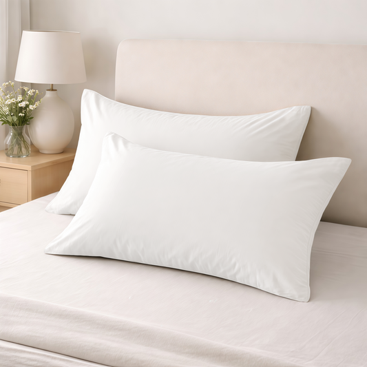 Rubino | Federe Cuscini Letto 50 x 80 cm,Coppia Federe in Microfibra Chiusura a Busta Certificato Oeko-TEX®