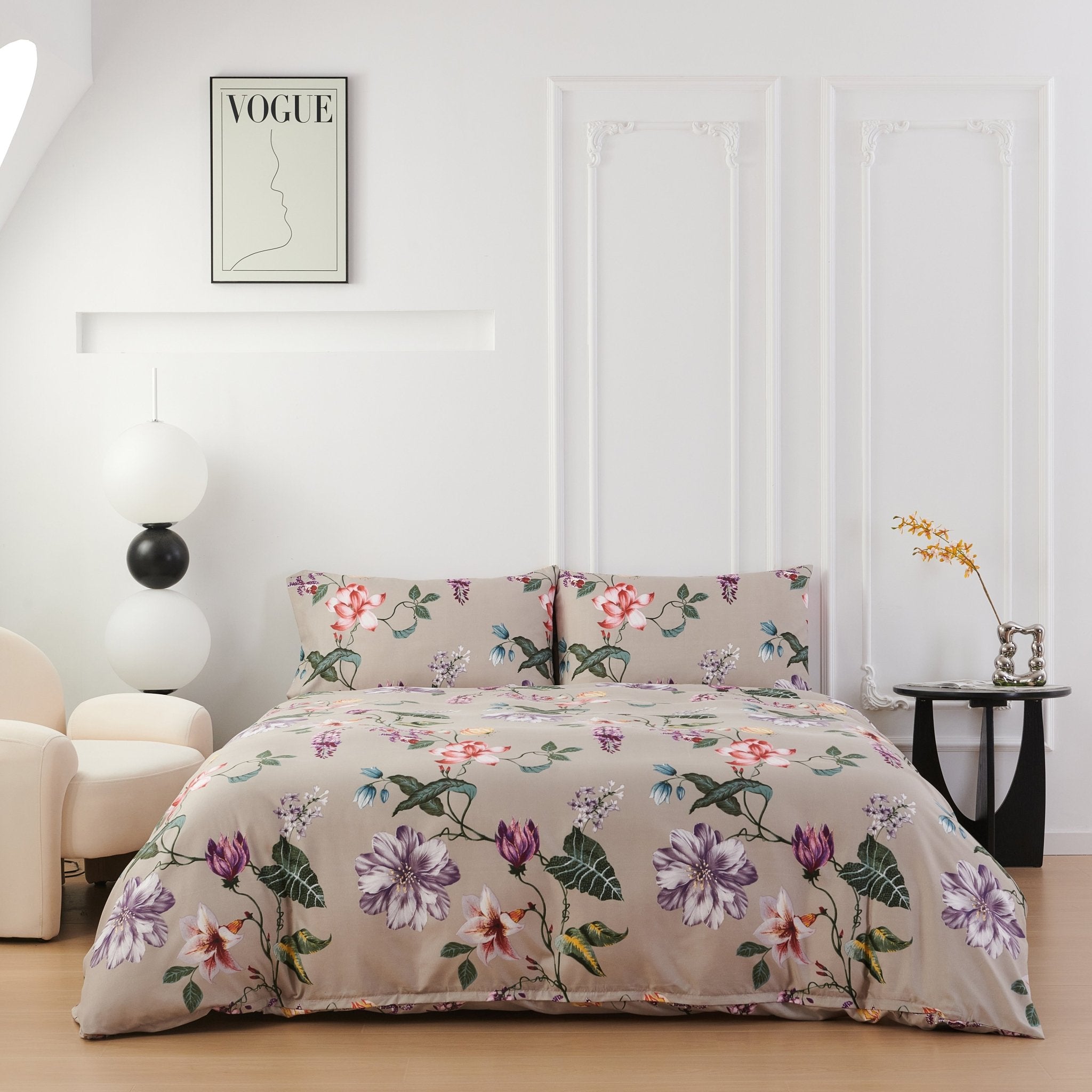 ABAKUHAUS Set copripiumino matrimoniale, cornice con ritratto di principessa, antiacaro, adatto a chi soffre di allergie ABAKUHAUS Set copripiumino matrimoniale, cornice con ritratto di principessa, antiacaro, adatto a chi soffre di allergie