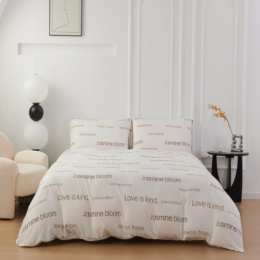 Parole d’Amore | Set Copripiumino in Microfibra di Poliestere