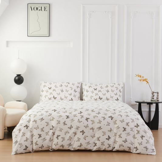 Estate delle Farfalle | Set Copripiumino in Microfibra di Poliestere