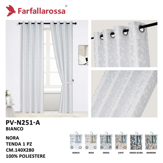 Nora | Tenda Filtrante con Motivo Foglia PV-N251