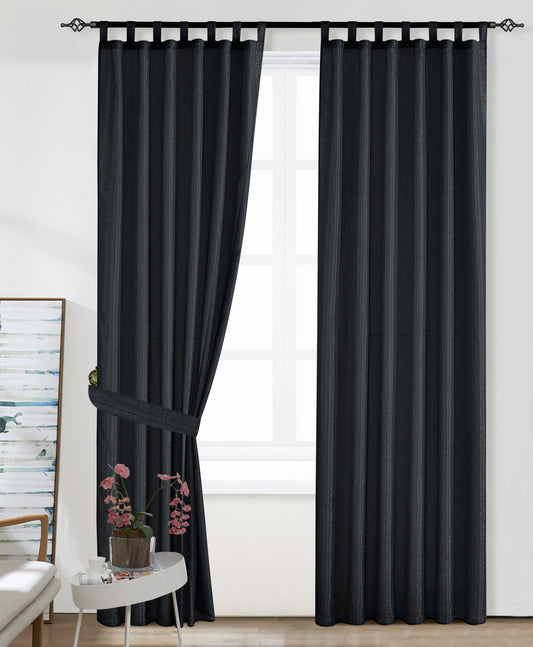 Iris | Tenda Trasparente in Voile Effetto Lino con Fili Argentati PV-N179